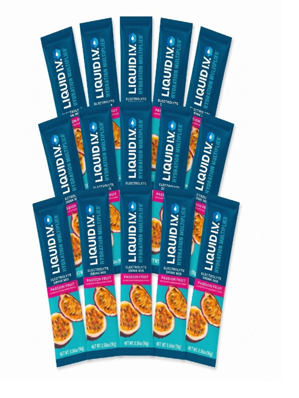 Hydration Electrolyte Drink Mix, Passion Fruit, 0.56 Oz, 15-Stick Pack